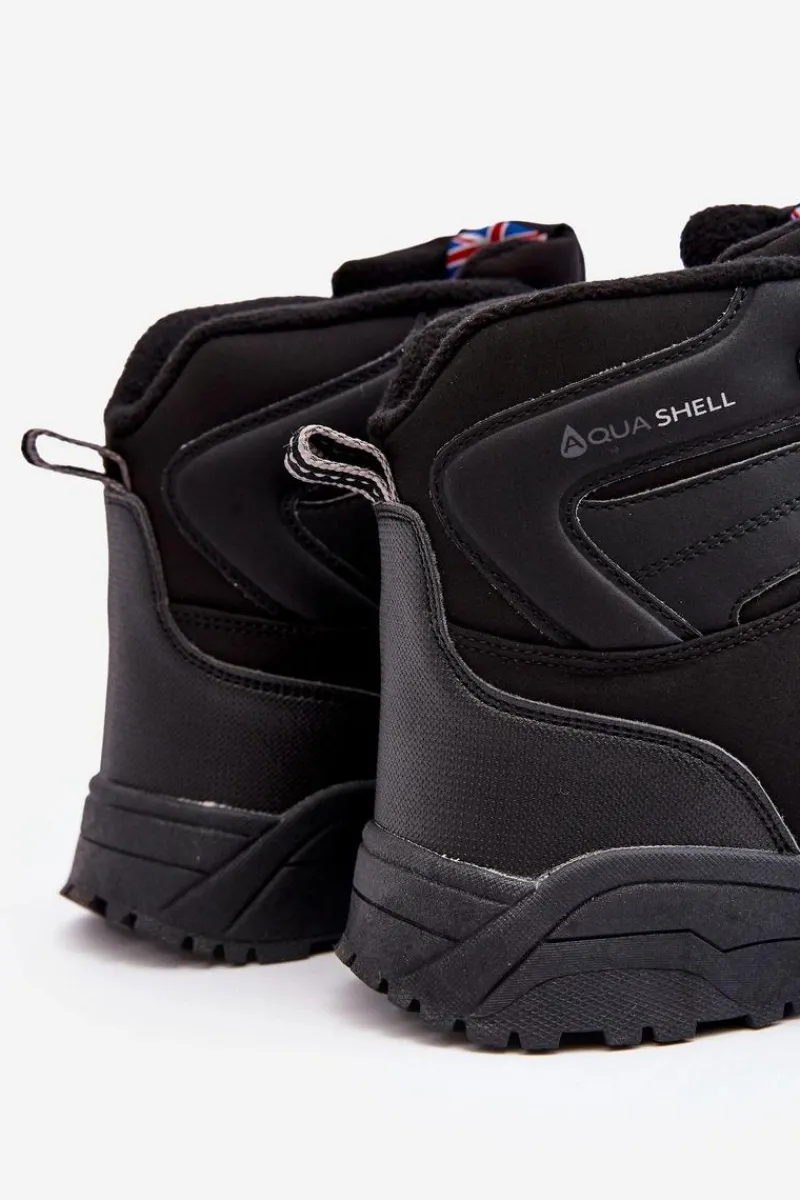 Hot Męskie Buty Trekkingowe Ocieplane LCJ-22-01-1404M Czarne Męskie Obuwie Trekkingowe Męskie|Botki Męskie