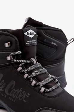 Hot Męskie Buty Trekkingowe Ocieplane LCJ-22-01-1404M Czarne Męskie Obuwie Trekkingowe Męskie|Botki Męskie