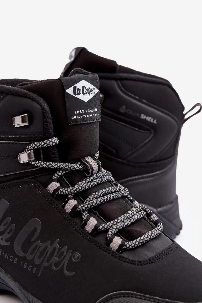 Hot Męskie Buty Trekkingowe Ocieplane LCJ-22-01-1404M Czarne Męskie Obuwie Trekkingowe Męskie|Botki Męskie