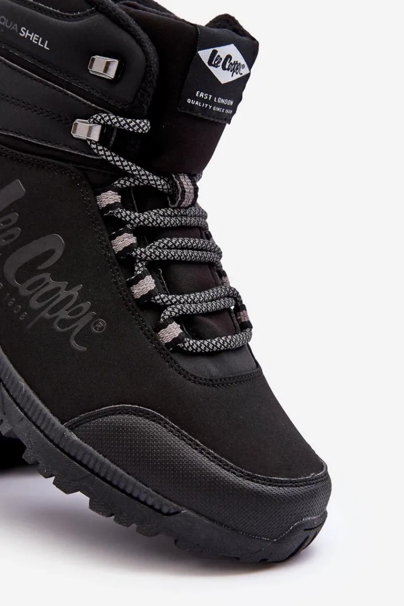 Hot Męskie Buty Trekkingowe Ocieplane LCJ-22-01-1404M Czarne Męskie Obuwie Trekkingowe Męskie|Botki Męskie