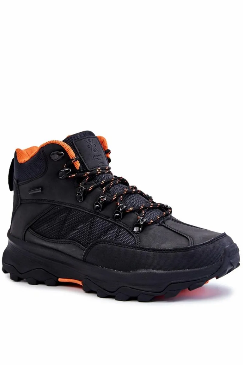 Best Męskie Buty Trekkingowe Ocieplane KK1R4018C Czarne Męskie Obuwie Trekkingowe Męskie|Botki Męskie