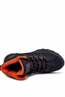 Best Męskie Buty Trekkingowe Ocieplane KK1R4018C Czarne Męskie Obuwie Trekkingowe Męskie|Botki Męskie