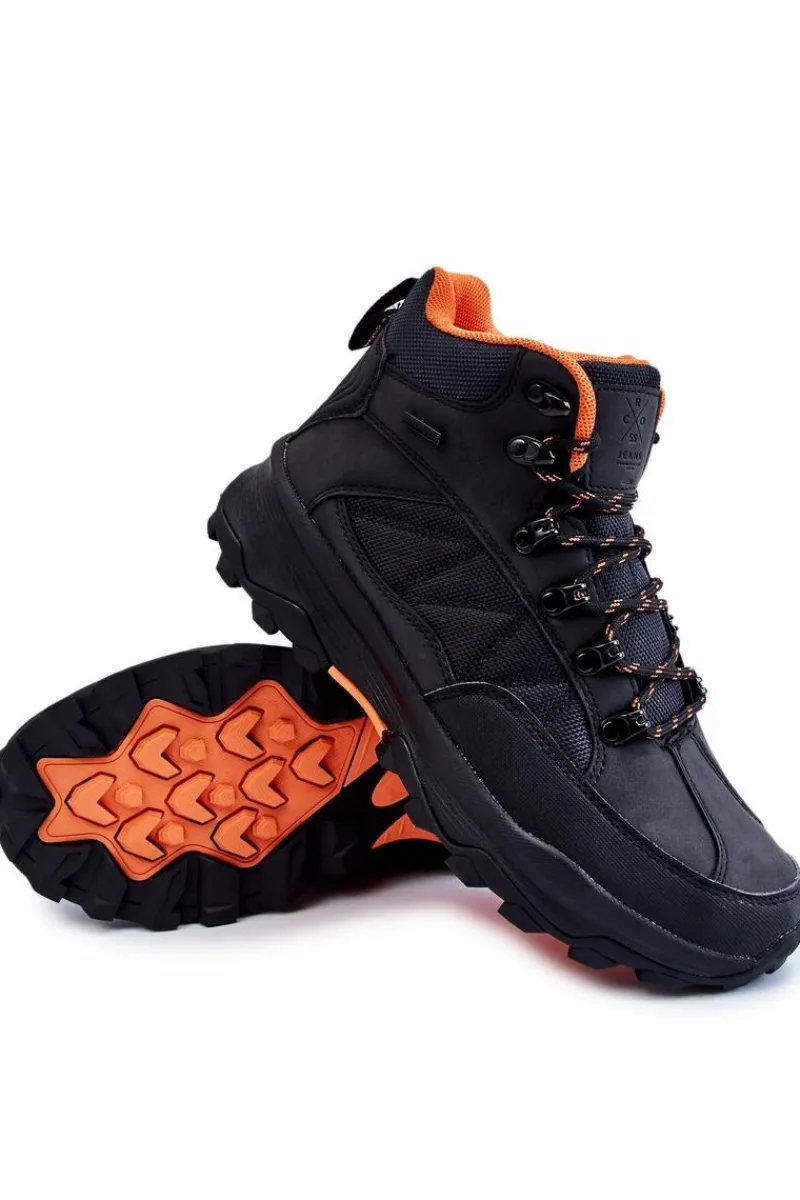 Best Męskie Buty Trekkingowe Ocieplane KK1R4018C Czarne Męskie Obuwie Trekkingowe Męskie|Botki Męskie