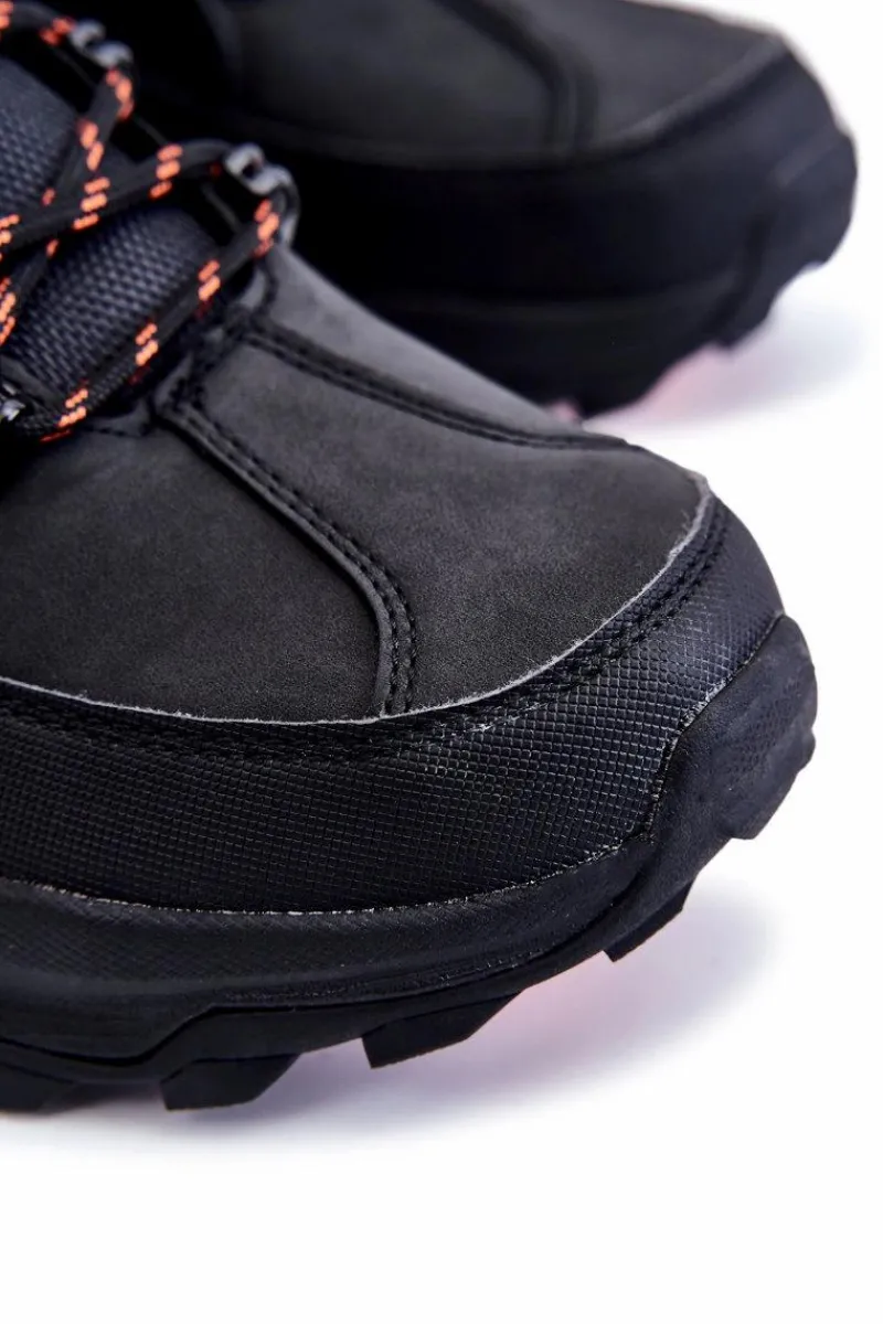 Best Męskie Buty Trekkingowe Ocieplane KK1R4018C Czarne Męskie Obuwie Trekkingowe Męskie|Botki Męskie