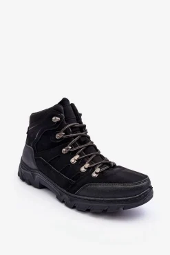 New Boto Męskie Buty Trekkingowe Ocieplane Czarne Cowder