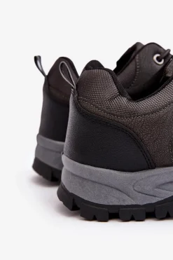 Hot Boto Męskie Buty Trekkingowe Sportowe Czarne Alveze Czarny