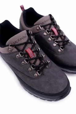 Outlet Boto Męskie Buty Trekkingowe Szare Savian