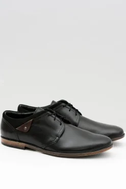 New Męskie Czarne Półbuty Luca Skóra Męskie Półbuty Casual