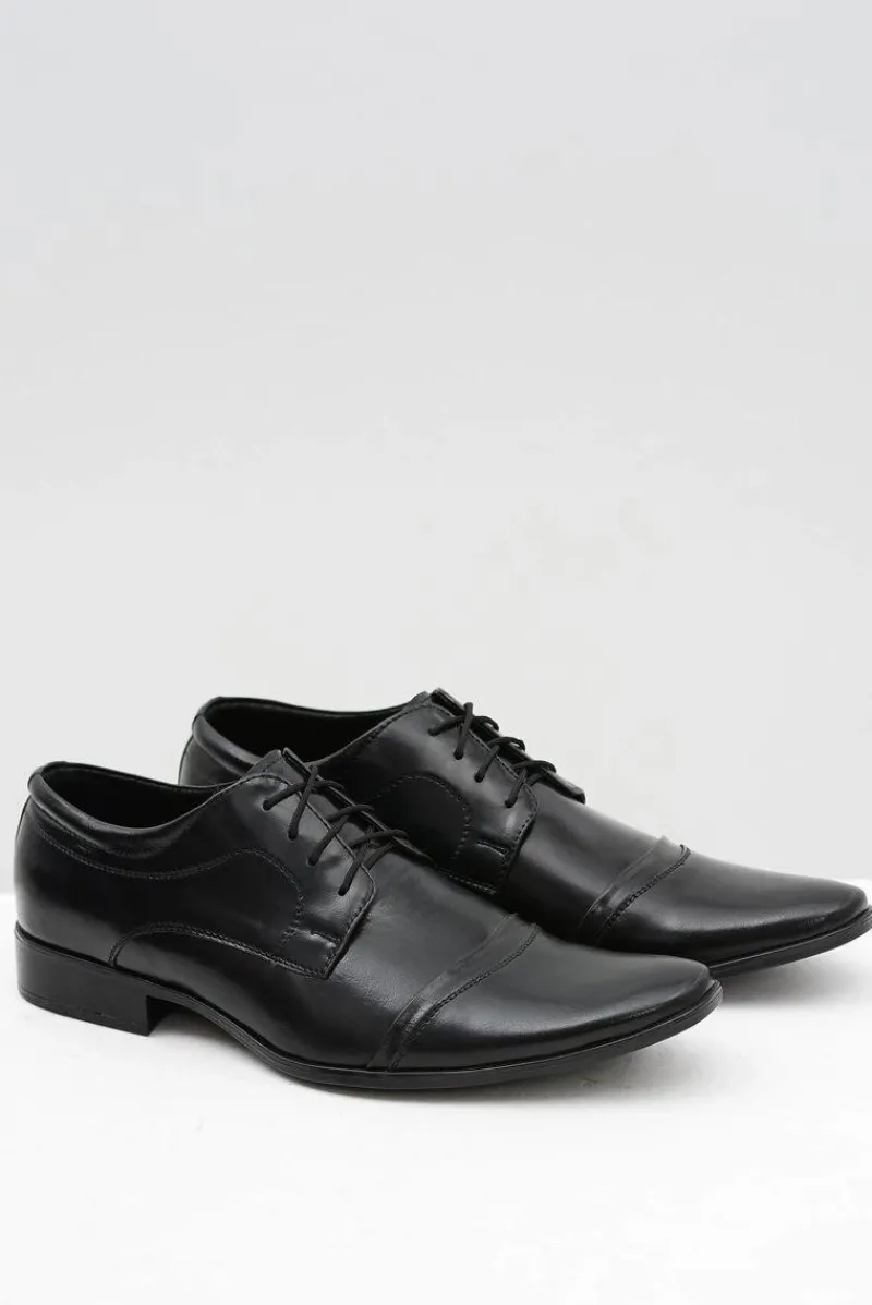 Półbuty Eleganckie>Boto Męskie Czarne Półbuty Wizytowe Willy