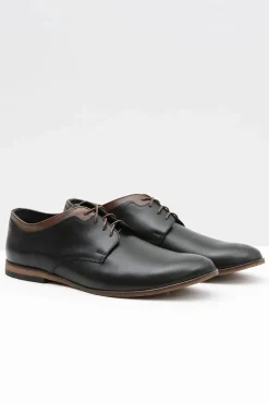 Online Męskie Czarne Skórzane Półbuty Gianni Męskie Półbuty Casual