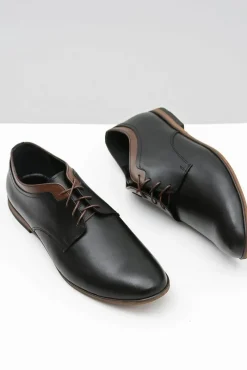 Online Męskie Czarne Skórzane Półbuty Gianni Męskie Półbuty Casual