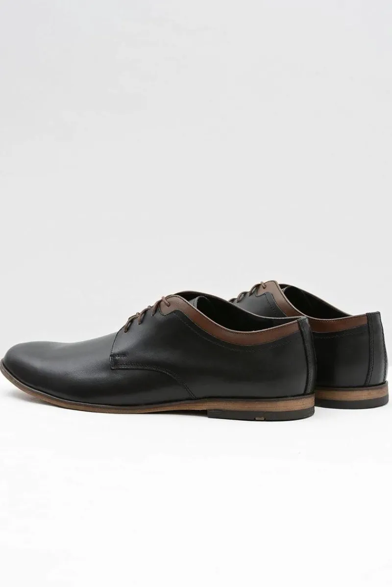 Online Męskie Czarne Skórzane Półbuty Gianni Męskie Półbuty Casual