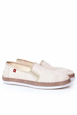 Best Męskie Espadryle Big Star HH176001 Beżowe Męskie Trampki Męskie Big Star|Półbuty Casual