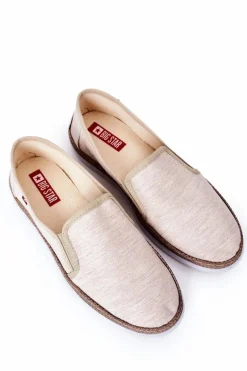 Best Męskie Espadryle Big Star HH176001 Beżowe Męskie Trampki Męskie Big Star|Półbuty Casual