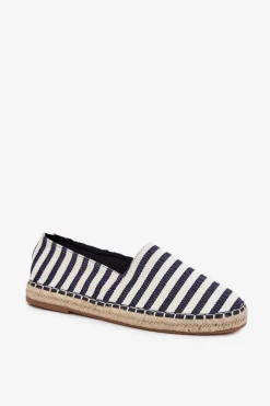 Trampki Niskie|Trampki Męskie Niskie>Boto Męskie Espadryle Z Materiałowe W Paski Granatowe Kerenz