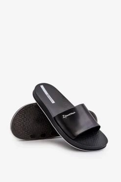 Ipanema Męskie Gumowe Klapki 82832 Slide Unisex Czarne