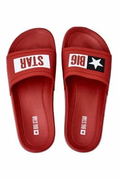 Best Big Star Shoes Męskie Klapki Big Star DD174702 Czerwone