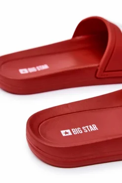 Best Big Star Shoes Męskie Klapki Big Star DD174702 Czerwone