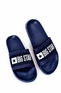 Klapki Męskie Big Star|Klapki Męskie Klasyczne></noscript>Big Star Shoes Męskie Klapki Big Star HH174833 Granatowe