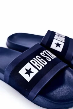 Klapki Męskie Big Star|Klapki Męskie Klasyczne></noscript>Big Star Shoes Męskie Klapki Big Star HH174833 Granatowe