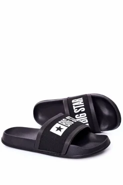 Klapki Męskie Big Star|Klapki Męskie Klasyczne>Big Star Shoes Męskie Klapki Big Star HH174831 Czarne