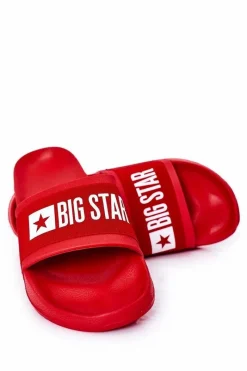 New Męskie Klapki Big Star HH174832 Czerwone Męskie Klapki Męskie Big Star|Klapki Męskie Klasyczne