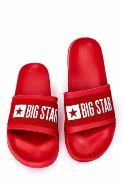 New Męskie Klapki Big Star HH174832 Czerwone Męskie Klapki Męskie Big Star|Klapki Męskie Klasyczne