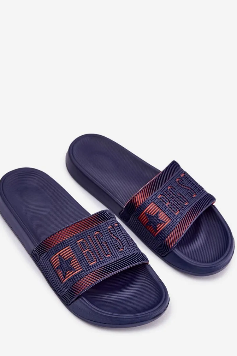 Clearance Męskie Klapki Big Star RR174A052 Granatowe Męskie Klapki Męskie Big Star|Klapki Męskie Klasyczne