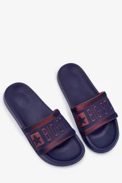 Clearance Męskie Klapki Big Star RR174A052 Granatowe Męskie Klapki Męskie Big Star|Klapki Męskie Klasyczne