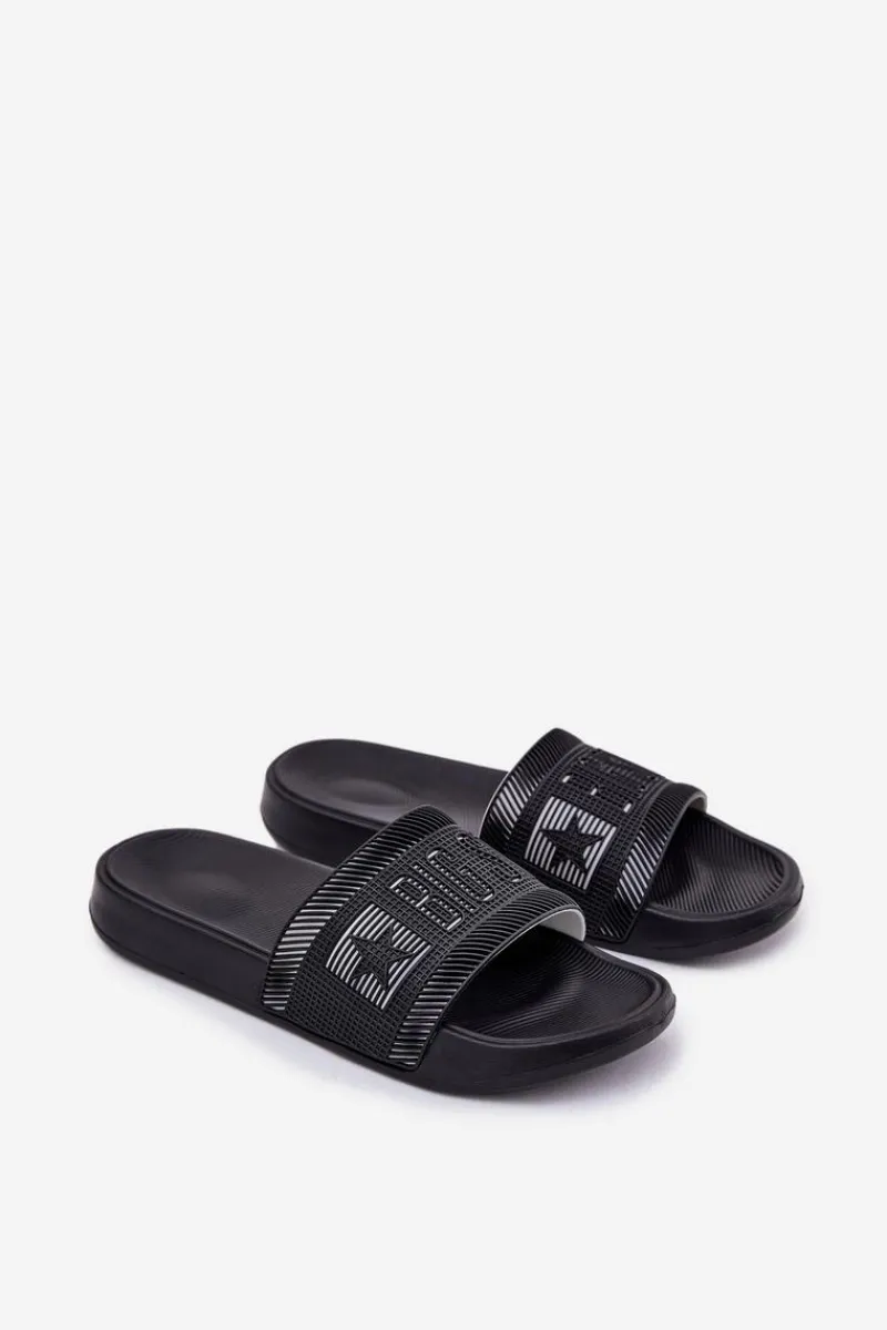 Discount Big Star Shoes Męskie Klapki Big Star RR174A053 Czarne Czarny