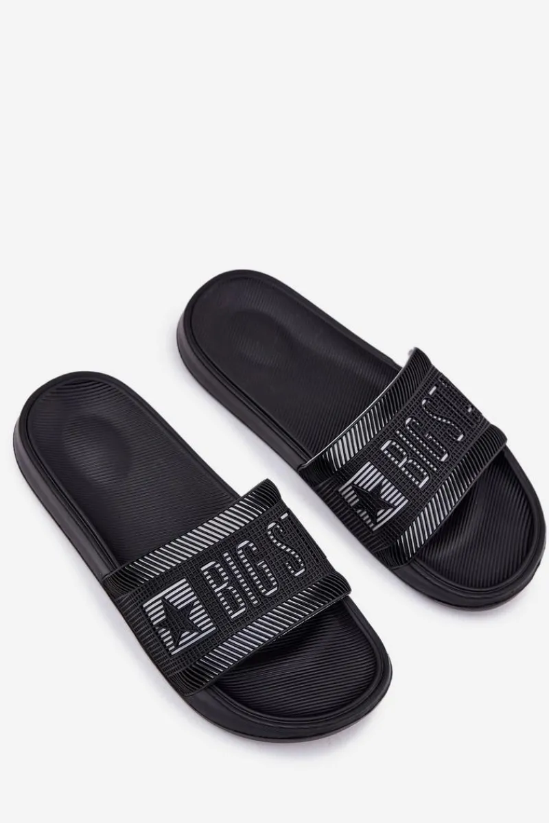 Discount Big Star Shoes Męskie Klapki Big Star RR174A053 Czarne Czarny