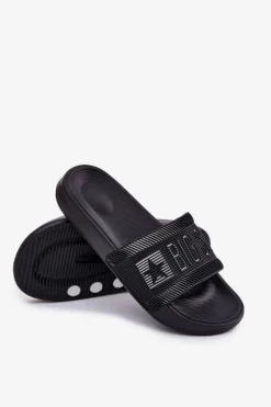 Discount Big Star Shoes Męskie Klapki Big Star RR174A053 Czarne Czarny