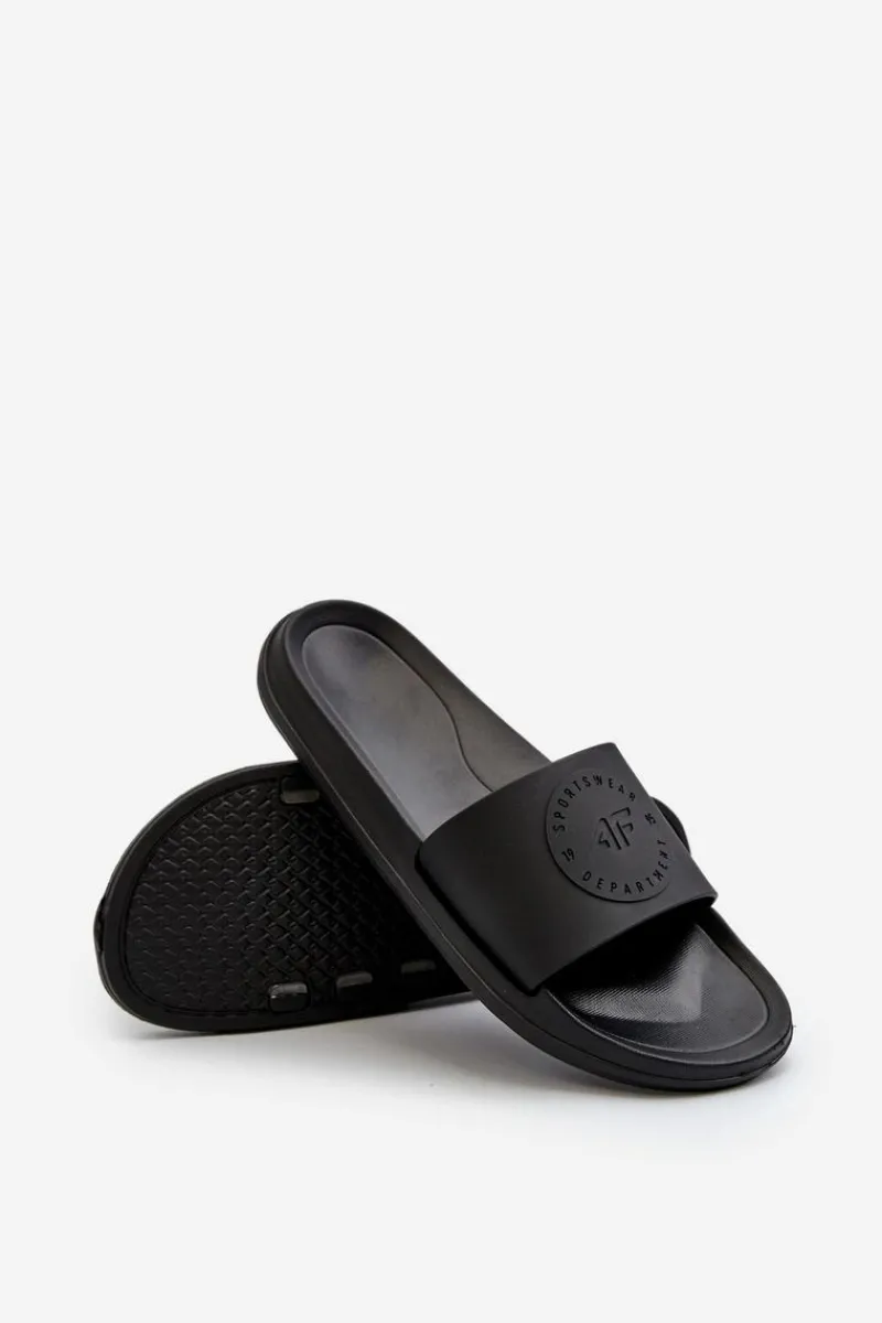 Klapki Męskie Klasyczne>4F Męskie Klapki MM00FFLIM047A-20S Czarne Czarny
