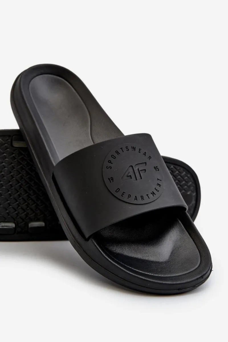 Klapki Męskie Klasyczne>4F Męskie Klapki MM00FFLIM047A-20S Czarne Czarny