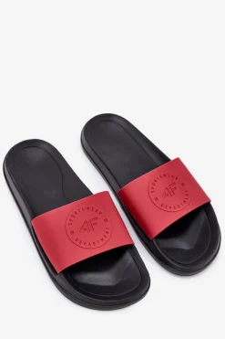 Outlet 4F Męskie Klapki MM00FFLIM047A-62S Czerwone Czerwony