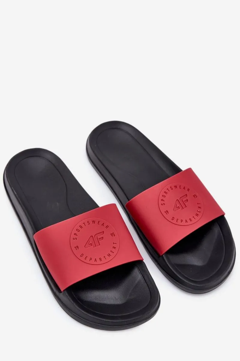 Outlet 4F Męskie Klapki MM00FFLIM047A-62S Czerwone Czerwony