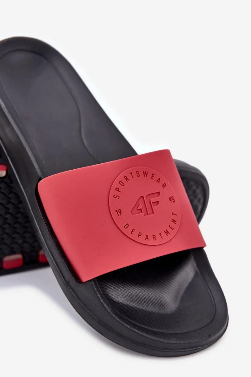 Outlet 4F Męskie Klapki MM00FFLIM047A-62S Czerwone Czerwony