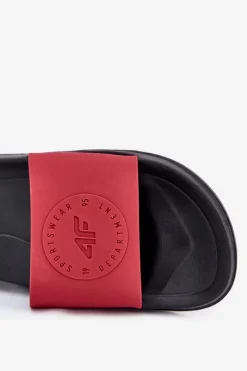 Outlet 4F Męskie Klapki MM00FFLIM047A-62S Czerwone Czerwony