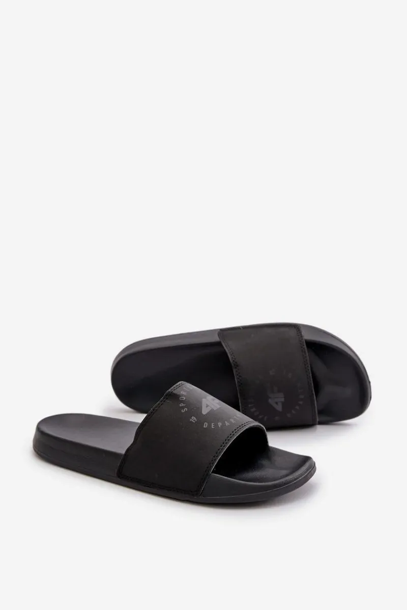 Klapki Męskie Klasyczne>4F Męskie Klapki MM00FFLIM046-21S Czarne