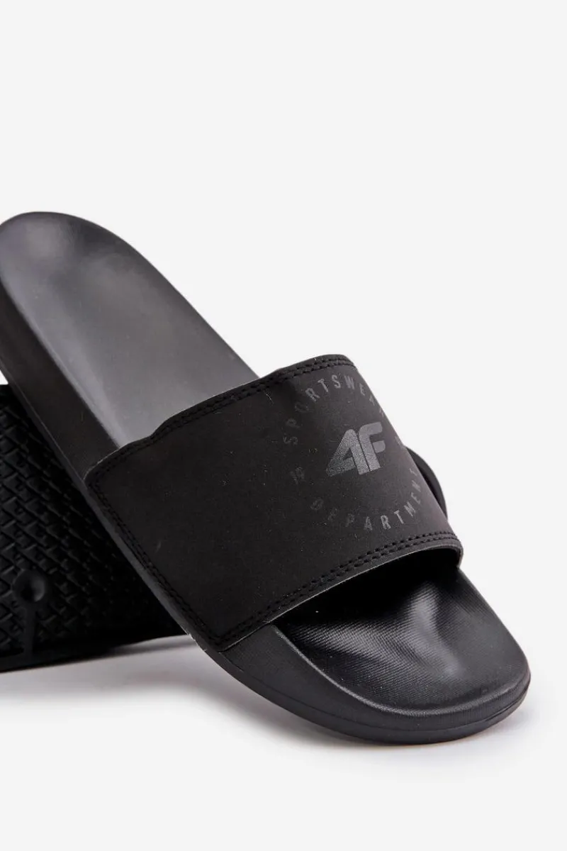 Klapki Męskie Klasyczne>4F Męskie Klapki MM00FFLIM046-21S Czarne