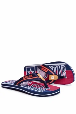 New Męskie Klapki Japonki Big Star FF174471 Granatowe Męskie Klapki Męskie Big Star|Klapki Męskie Japonki