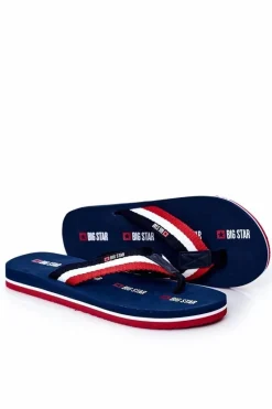 Clearance Big Star Shoes Męskie Klapki Japonki Big Star HH174827 Granatowe