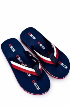 Clearance Big Star Shoes Męskie Klapki Japonki Big Star HH174827 Granatowe