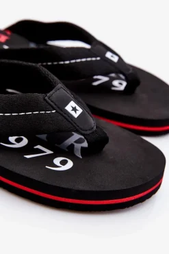 Discount Męskie Klapki Japonki Big Star LL174614 Czarne Męskie Klapki Męskie Big Star|Klapki Męskie Japonki