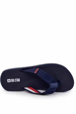 Discount Big Star Shoes Męskie Klapki Japonki Big Star JJ174518 Granatowe