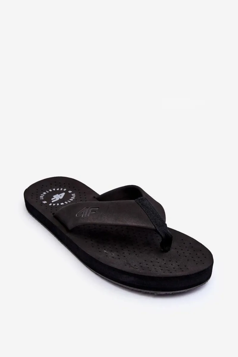 Klapki Męskie Klasyczne|Klapki Męskie Japonki>4F Męskie Klapki Japonki SS23FFLIM071-20S Czarne