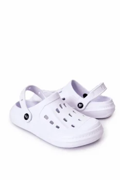 Discount Męskie Klapki Kroksy 154M001 Białe Męskie Klapki Męskie Klasyczne