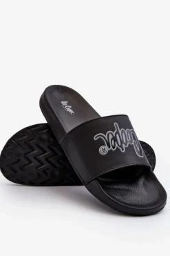 Outlet Męskie Klapki LCW-24-42-2485M Czarne Męskie Klapki Męskie Klasyczne