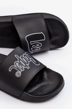 Outlet Męskie Klapki LCW-24-42-2485M Czarne Męskie Klapki Męskie Klasyczne