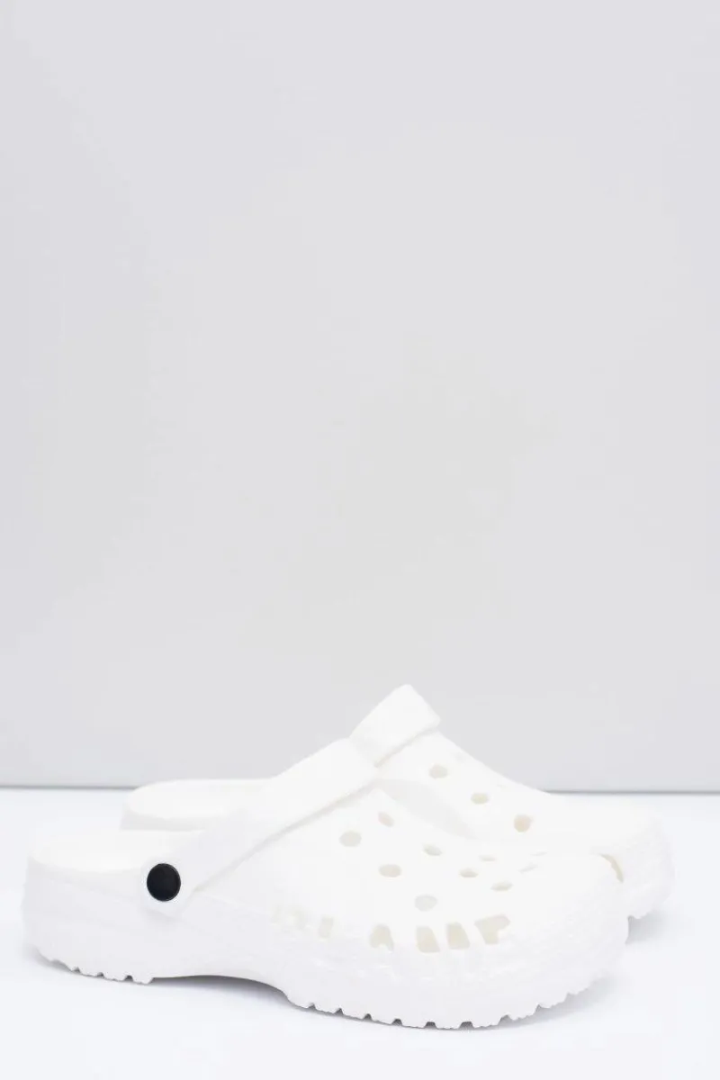 Outlet Męskie Klapki Na Basen Kroksy EVA Białe Męskie Klapki Męskie Klasyczne